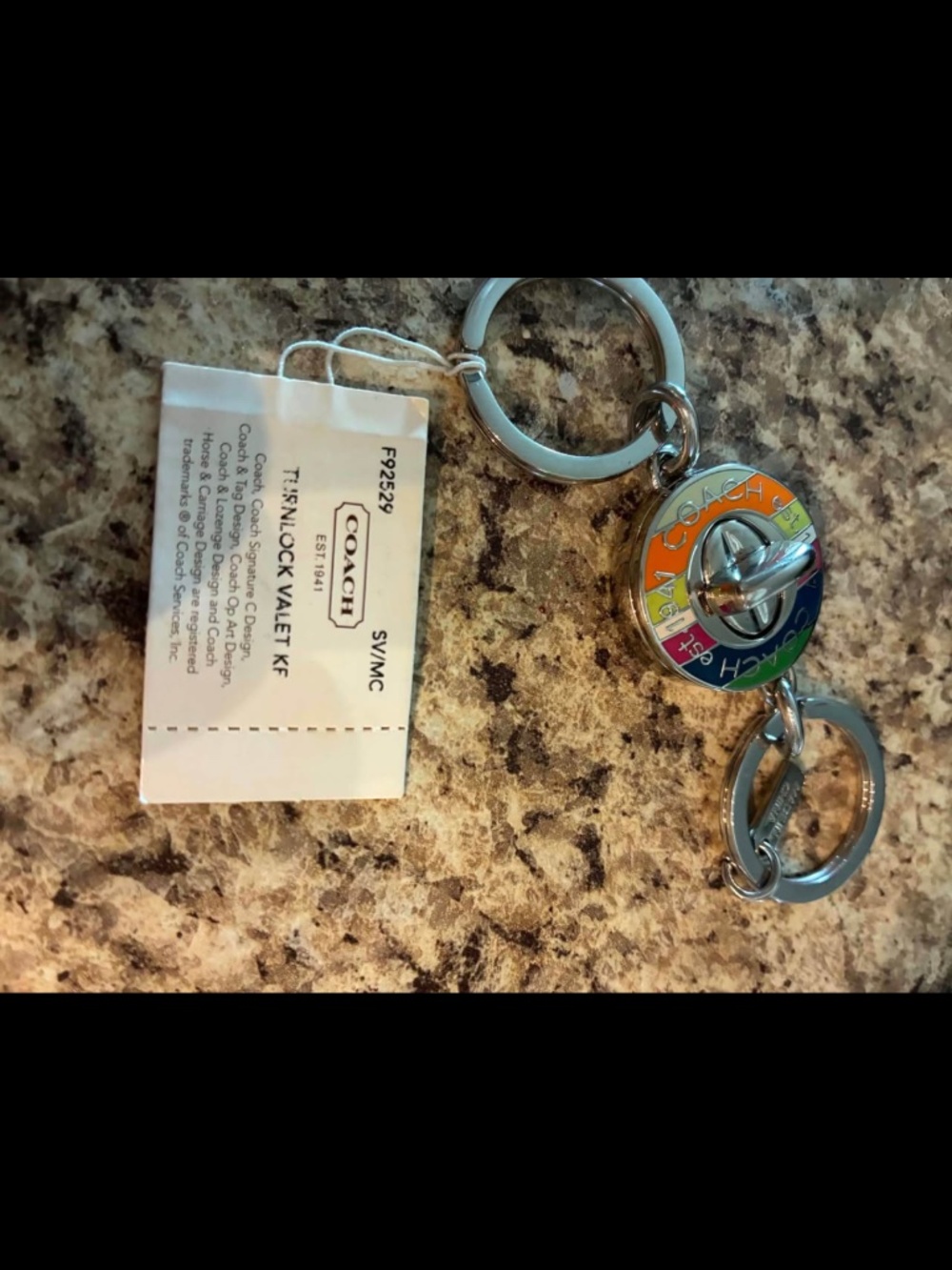 Coach legacy valet keychain